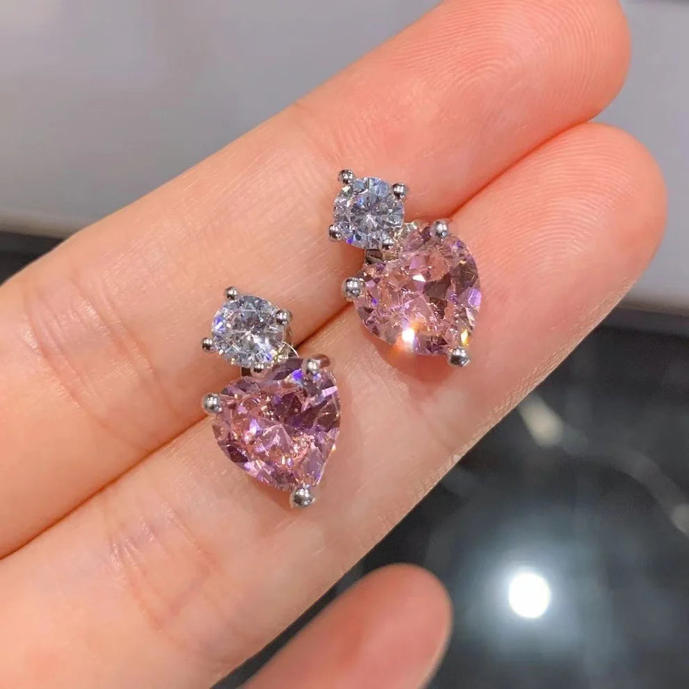 UNI-11041 - Crystal Pink Heart - Jewelry Set