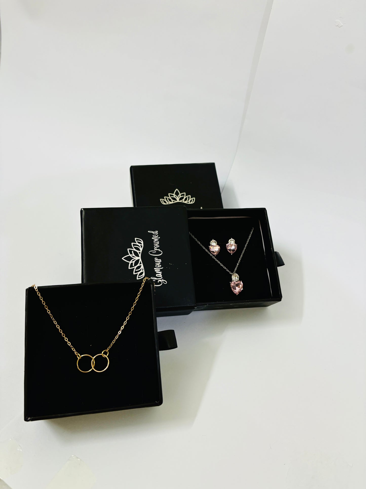 Crystal Pink Heart with Eternal Bond