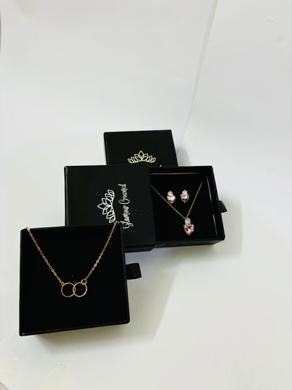 Crystal Pink Heart with Eternal Bond