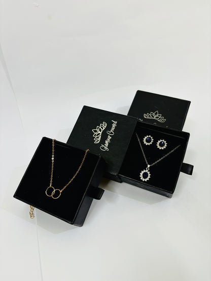 Crystal Diamond With Eternal Bond Jewellery Set
