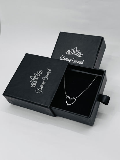 UNI-10255-Silver Heart-Necklace