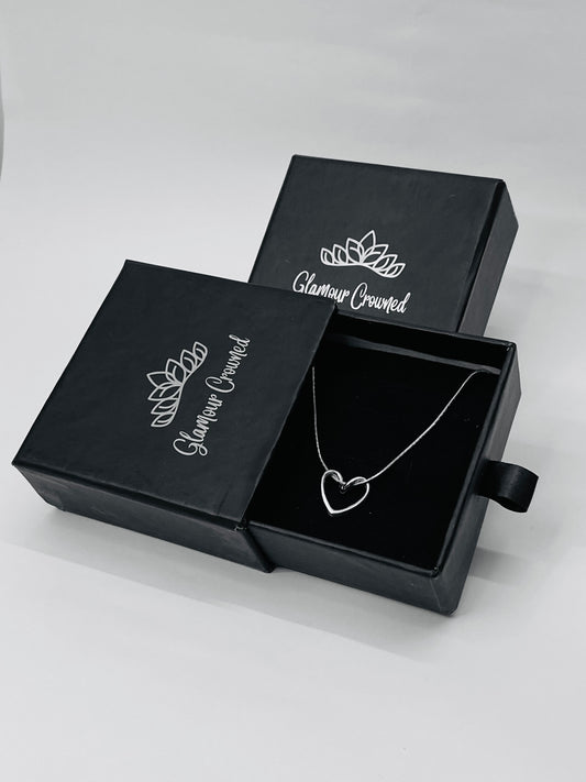 UNI-10255-Silver Heart-Necklace