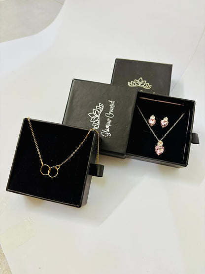 Crystal Pink Heart with Eternal Bond