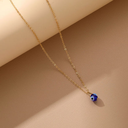 UNI-10640 - Gold Evil Eye - Necklace